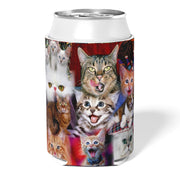 Wholesale ​Happy Cat Collage Can Cooler - Shady Front