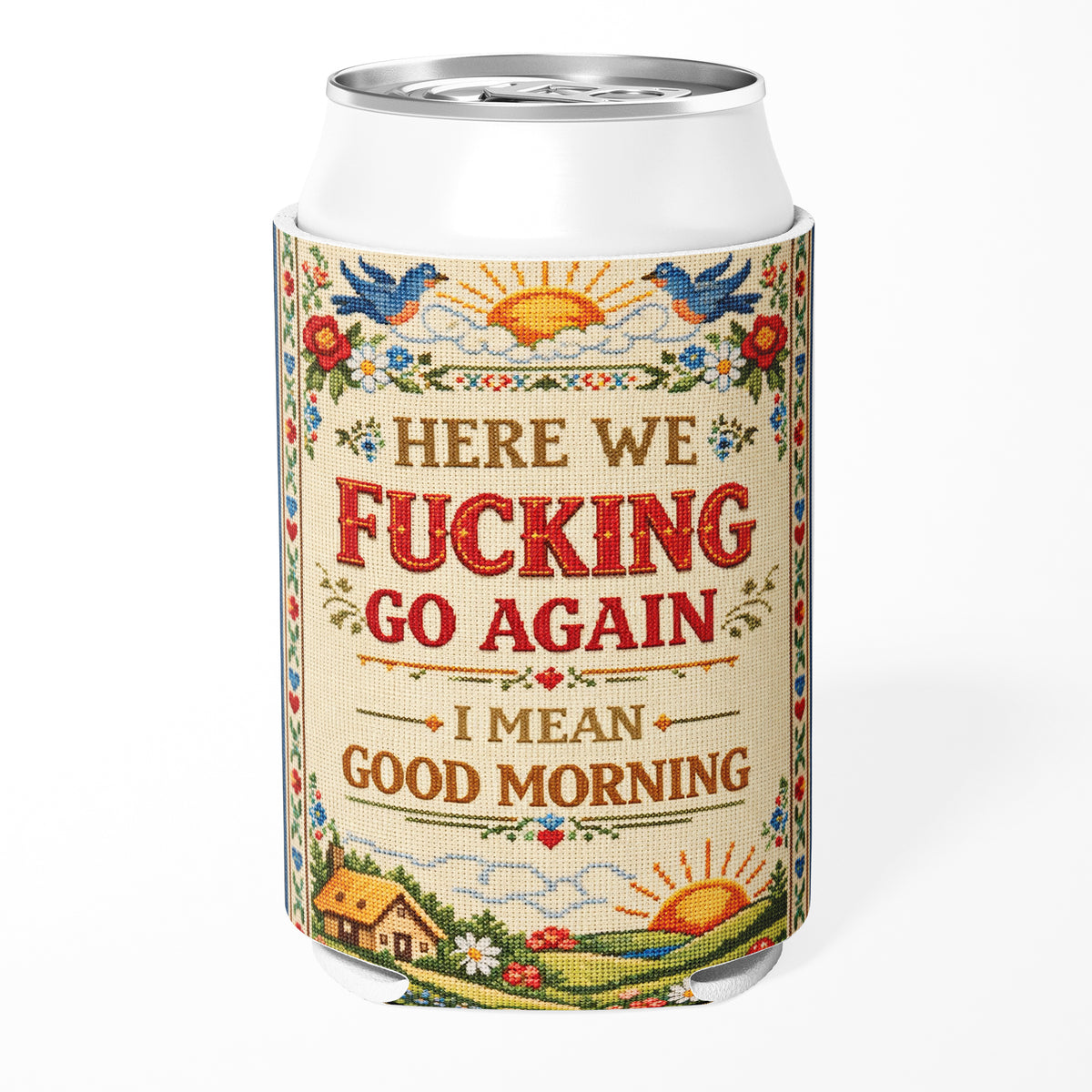 Wholesale ​Here We Go Again Can Cooler - Shady Front