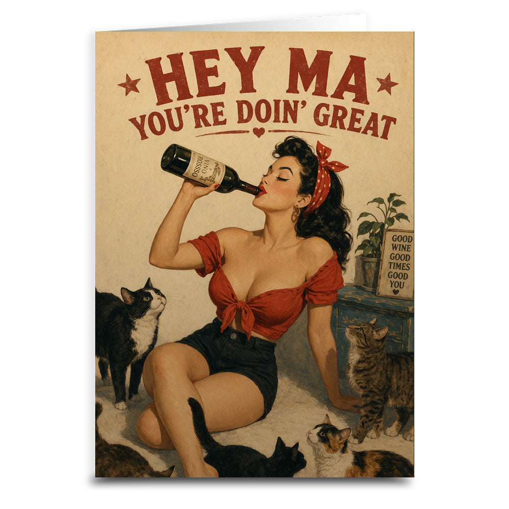 Wholesale ​Hey Ma You're Doin Great Greeting Card - Shady Front