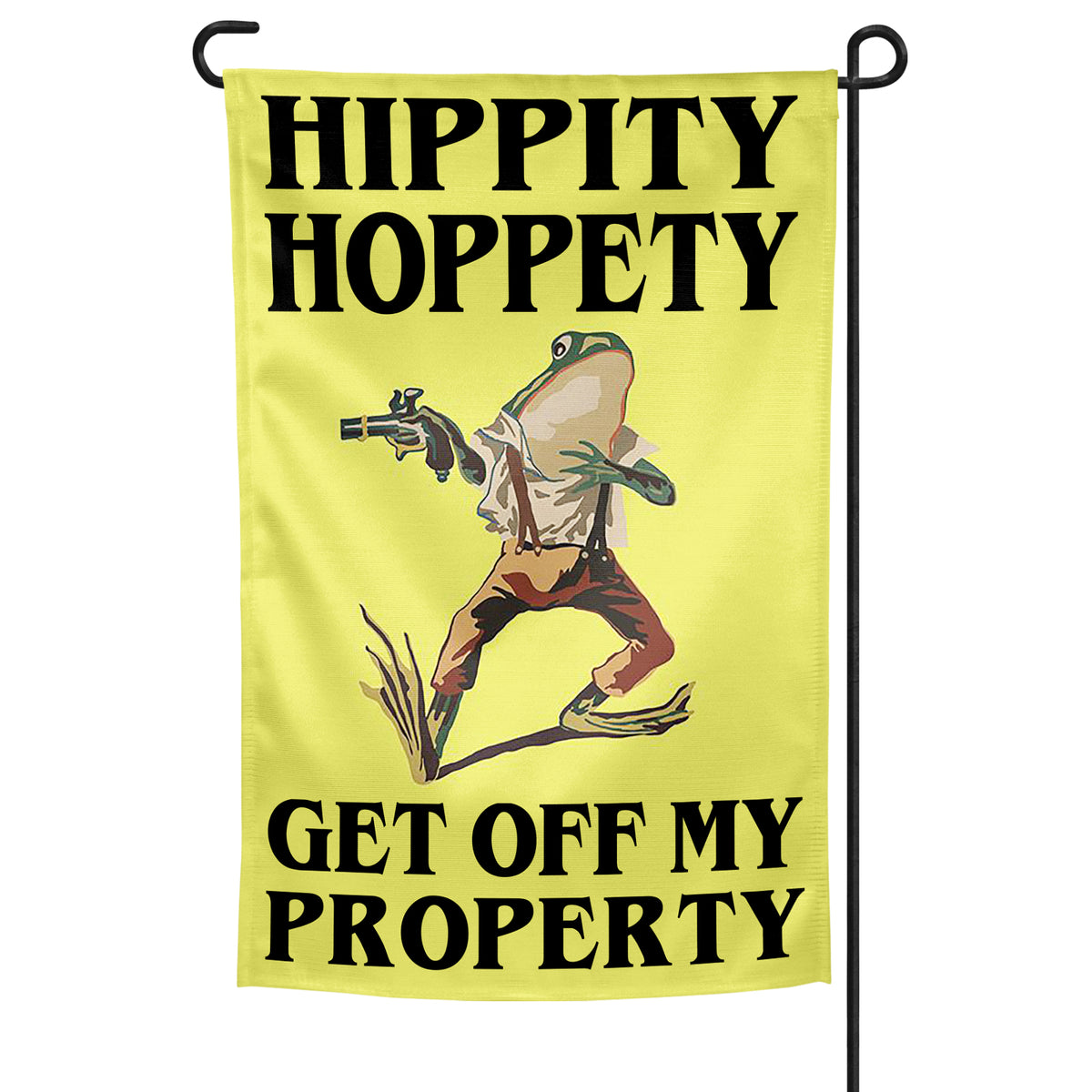 Wholesale ​Hippity Hoppety Get Off My Property Garden Flag - Shady Front