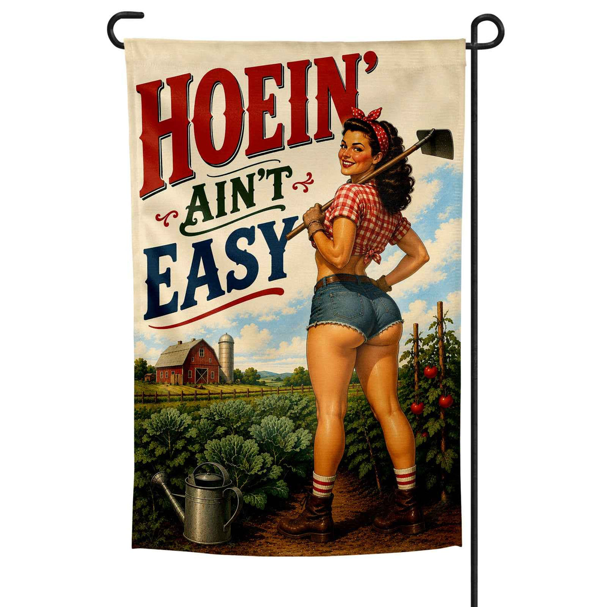 Wholesale ​Hoein' Ain't Easy Garden Flag - Shady Front