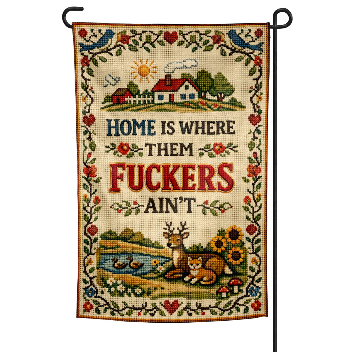 Wholesale ​Home is Where Them F - kers Ain't Garden Flag - Shady Front