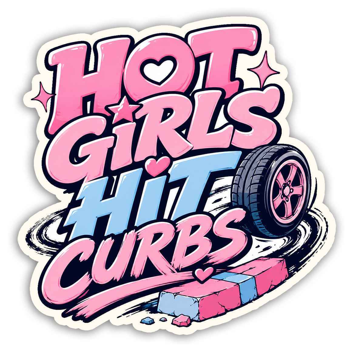 Hot Girls Hit Curbs Flexible Magnet