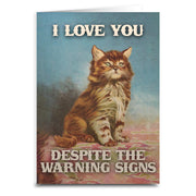 Wholesale ​I Love You Despite the Warning Signs Greeting Card - Shady Front