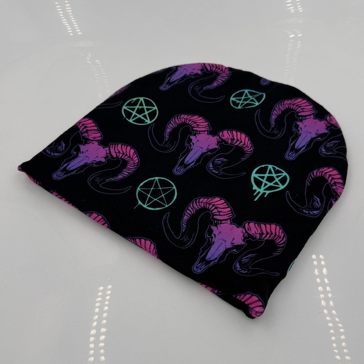 Wholesale ​Goat Skulls and Pentacles Beanie - Shady Front