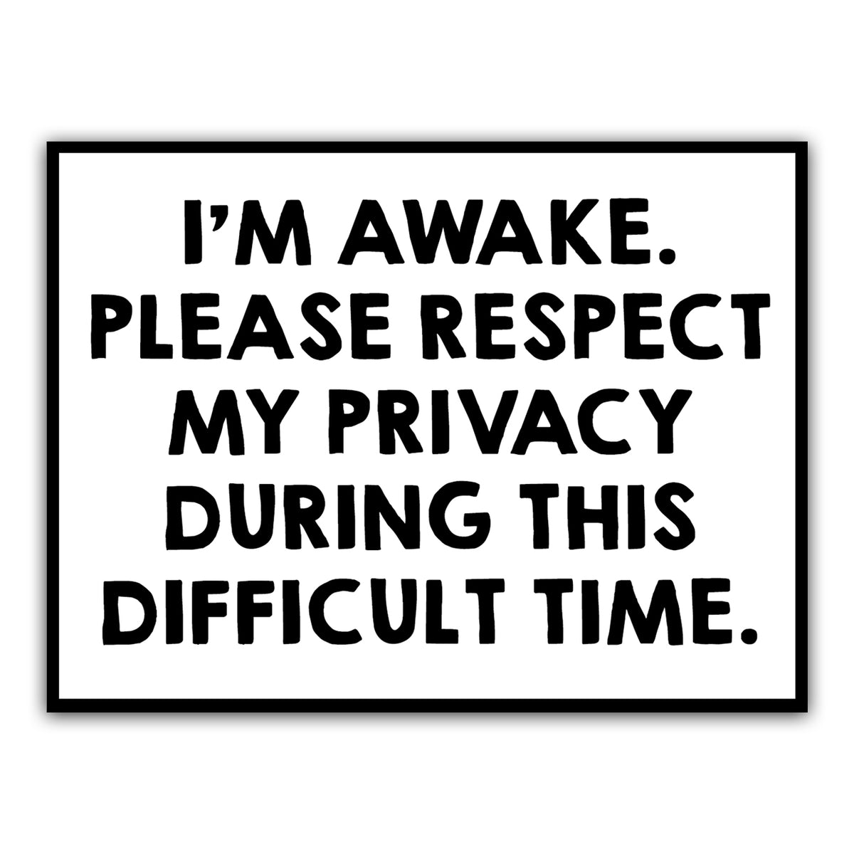 Wholesale ​I'm Awake, Please Respect My Privacy Sticker - Shady Front