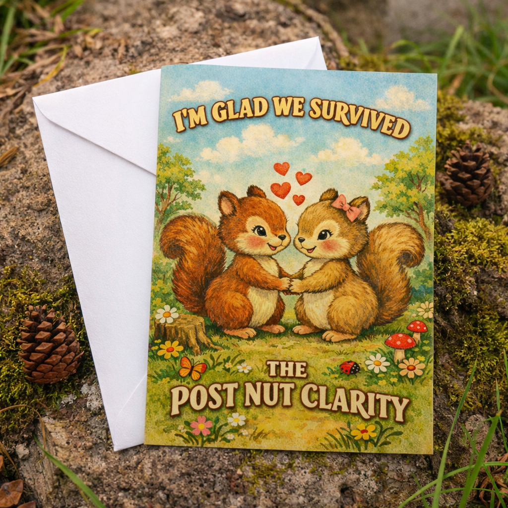 Wholesale ​I'm Glad We Survived the Post Nut Clarity Card - Shady Front