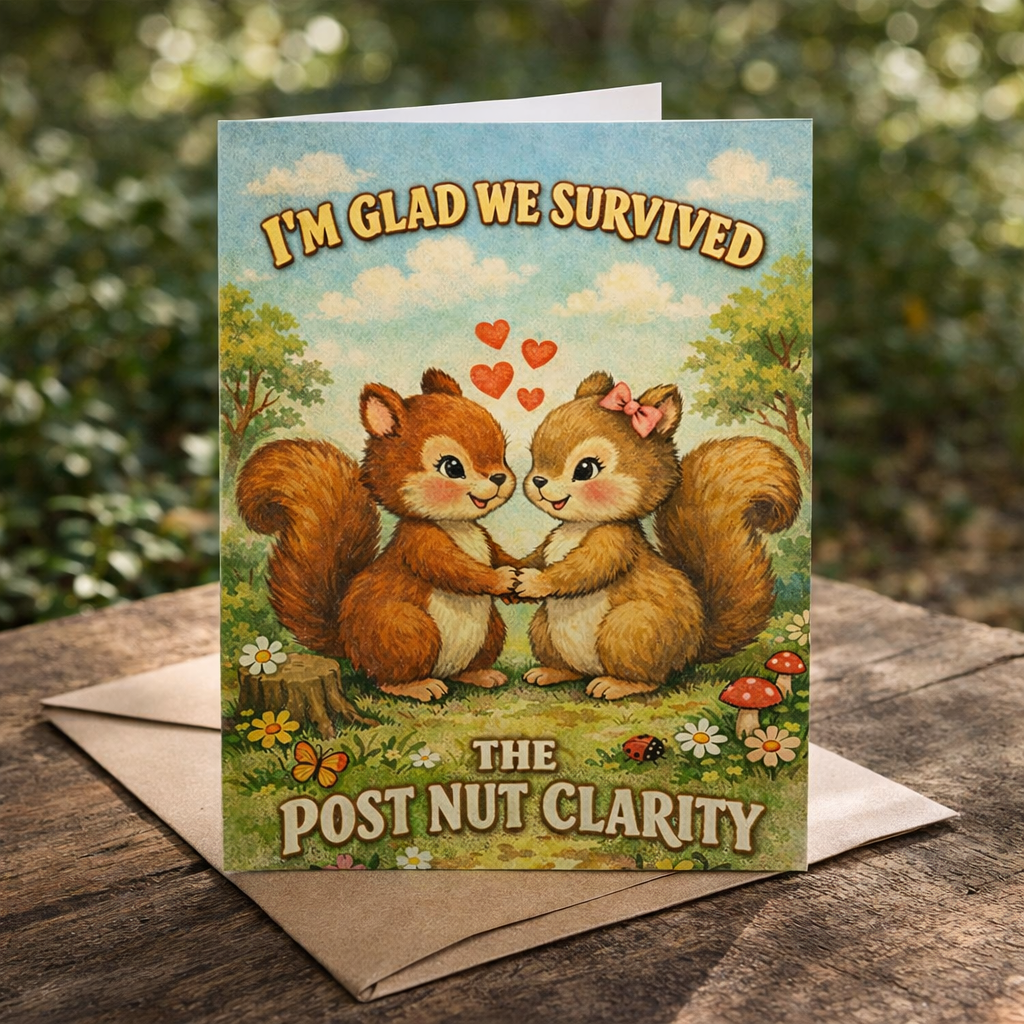 Wholesale ​I'm Glad We Survived the Post Nut Clarity Card - Shady Front