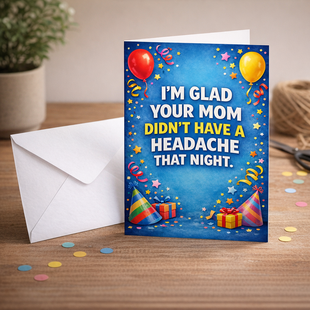 Wholesale ​I'm Glad Your Mom Didn't Have a Headache Birthday Card - Shady Front