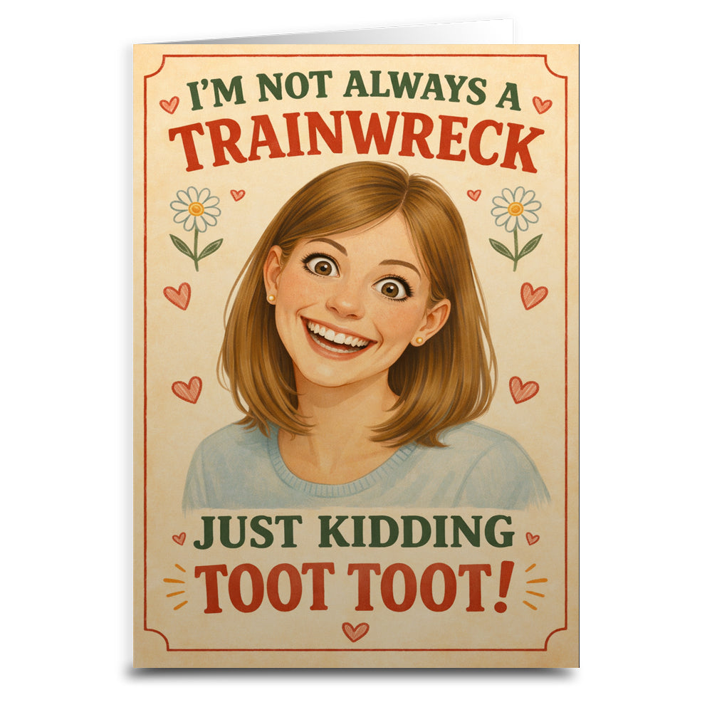 Wholesale ​I'm Not Always a Trainwreck Greeting Card - Shady Front