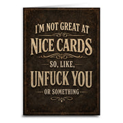 Wholesale ​I'm Not Great at Nice Cards Card - Shady Front