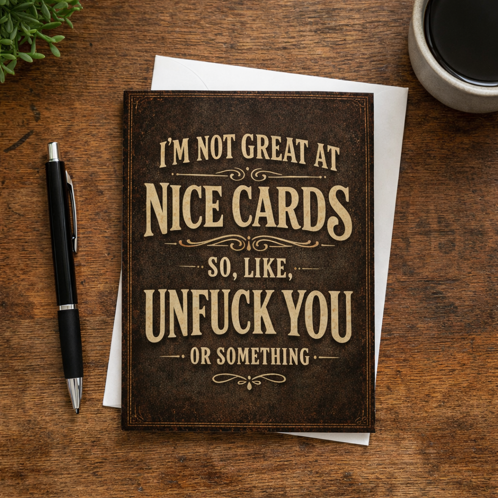 Wholesale ​I'm Not Great at Nice Cards Card - Shady Front