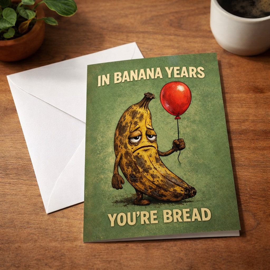 Wholesale ​In Banana Years You're Bread Birthday Card - Shady Front
