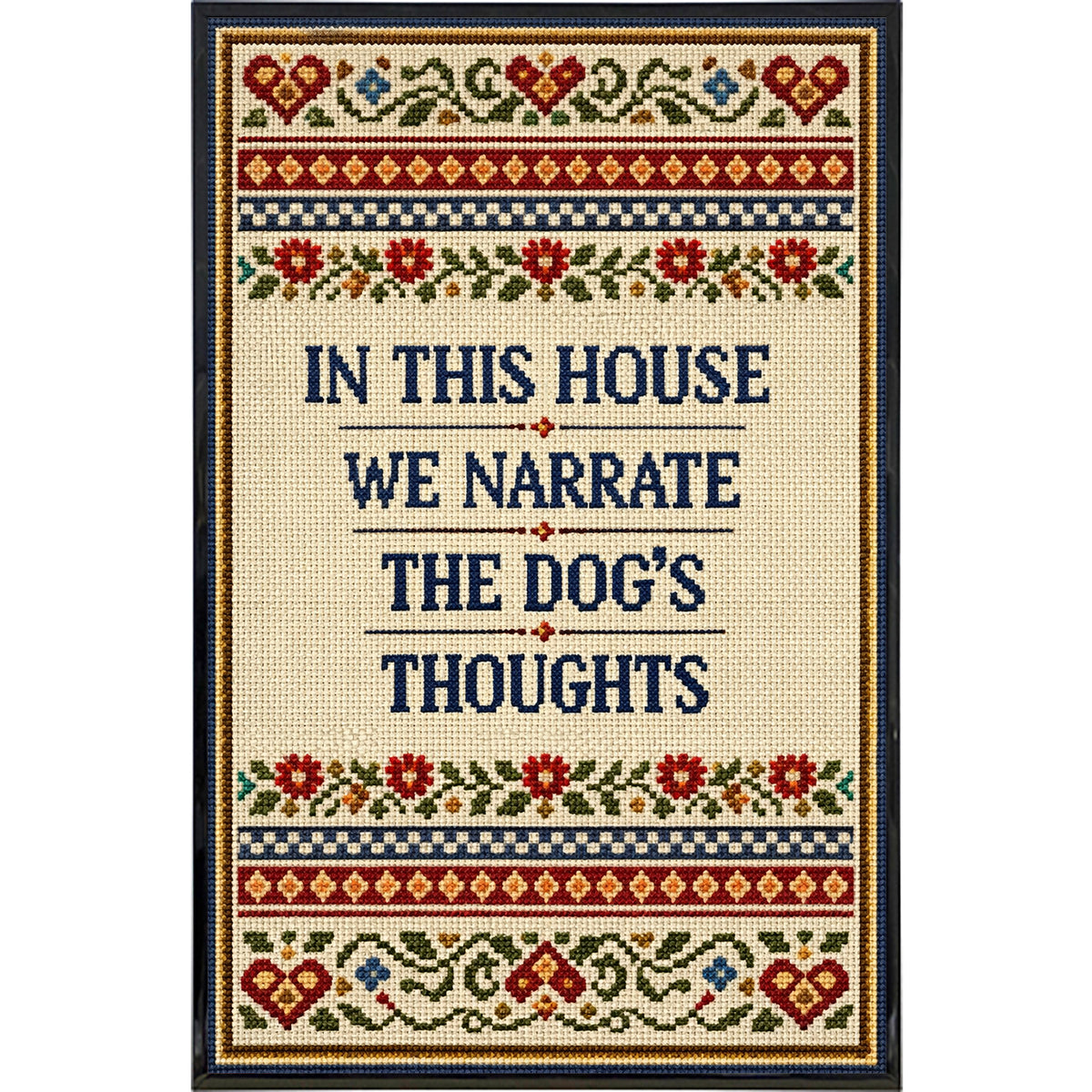 Wholesale ​In This House We Narrate the Dog's Thoughts Print - Shady Front