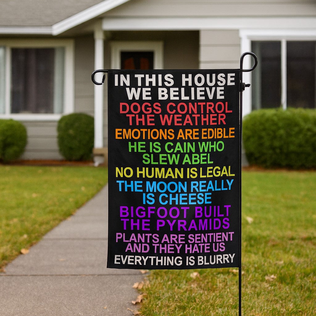 Wholesale ​In This House We Believe Garden Flag - Shady Front
