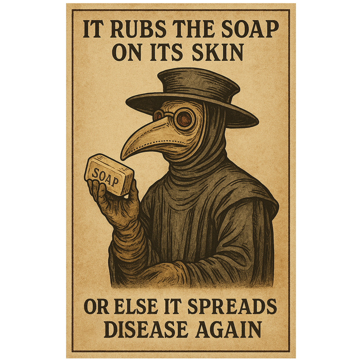 Wholesale ​It Rubs The Soap On Its Skin Poster Print - Shady Front