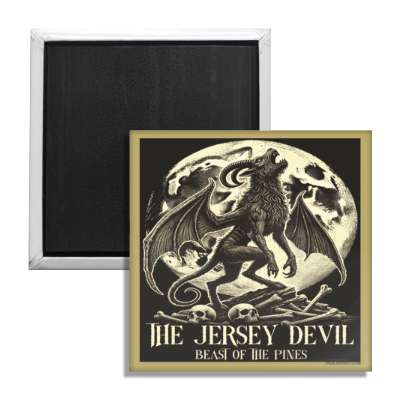 Wholesale ​Jersey Devil Beast of the Pines Fridge Magnet - Shady Front