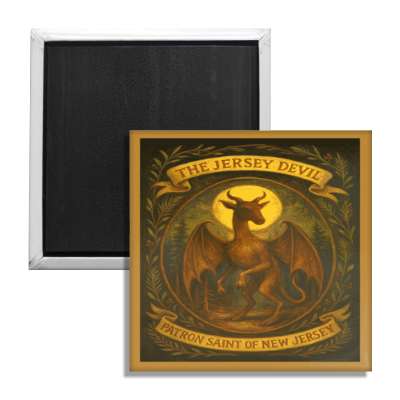 Wholesale ​Jersey Devil Patron Saint of New Jersey Fridge Magnet - Shady Front