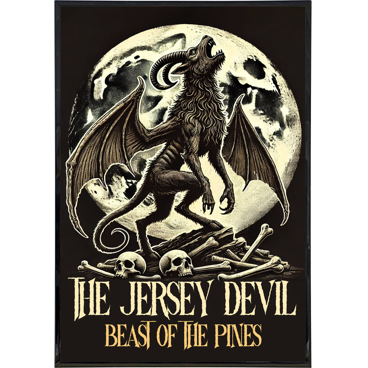 Wholesale ​Jersey Devil Beast of the Pines Poster Print - Shady Front