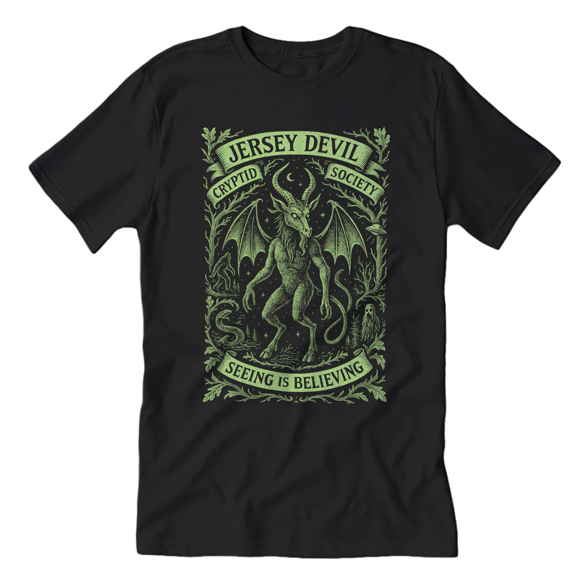 Wholesale ​Jersey Devil Cryptid Society T-Shirt - Shady Front