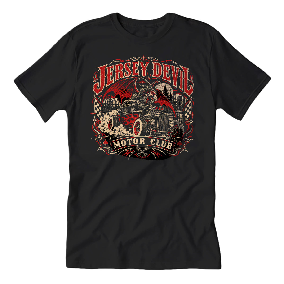 Wholesale Jersey Devil Motor Club T-Shirt - Shady Front