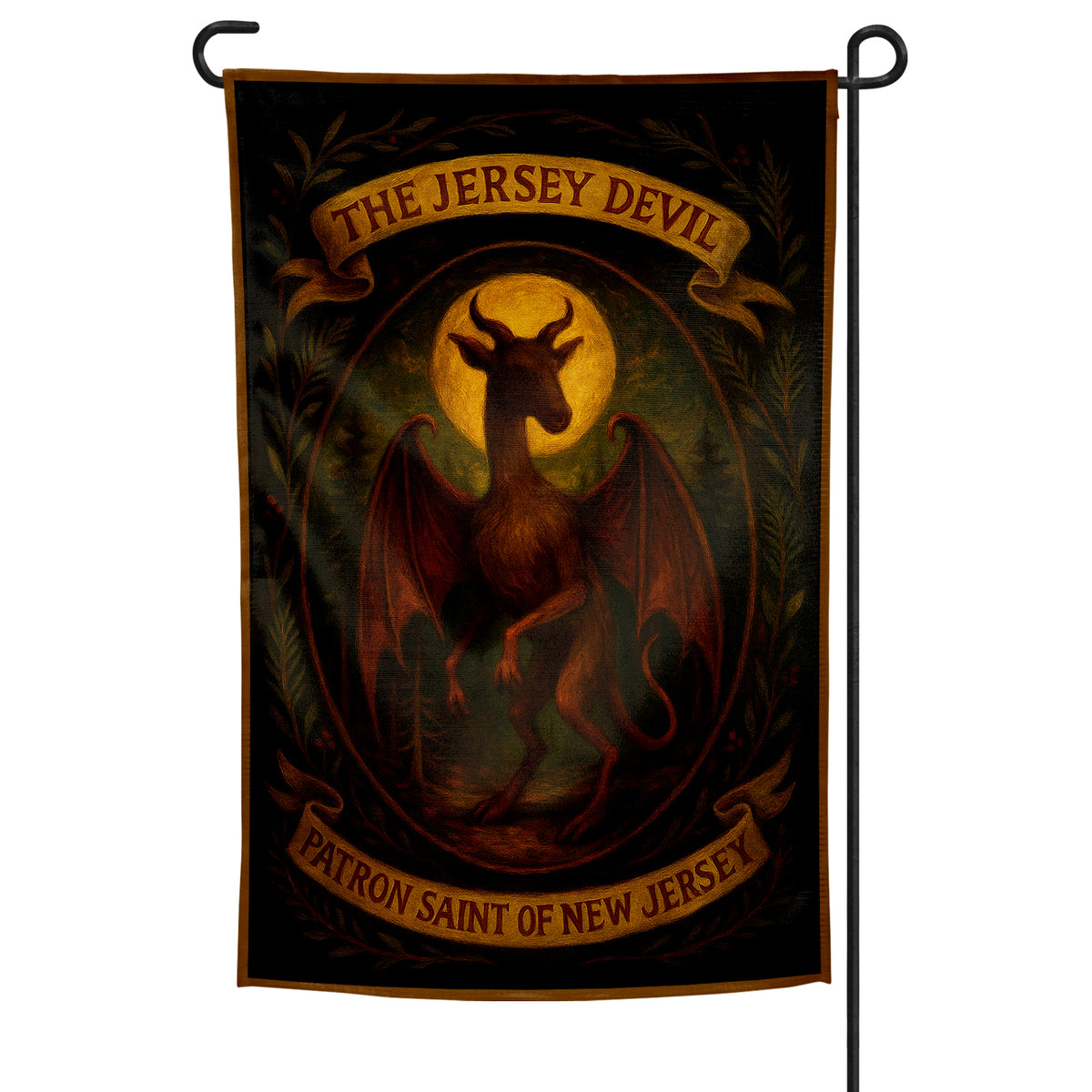 Wholesale ​Jersey Devil Patron Saint of New Jersey Garden Flag - Shady Front
