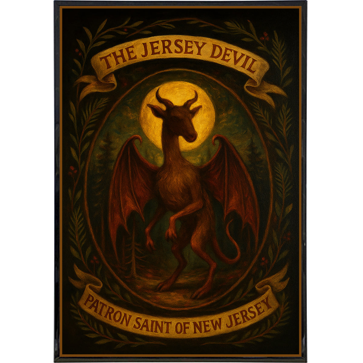 Wholesale ​Jersey Devil Patron Saint of New Jersey Poster Print - Shady Front