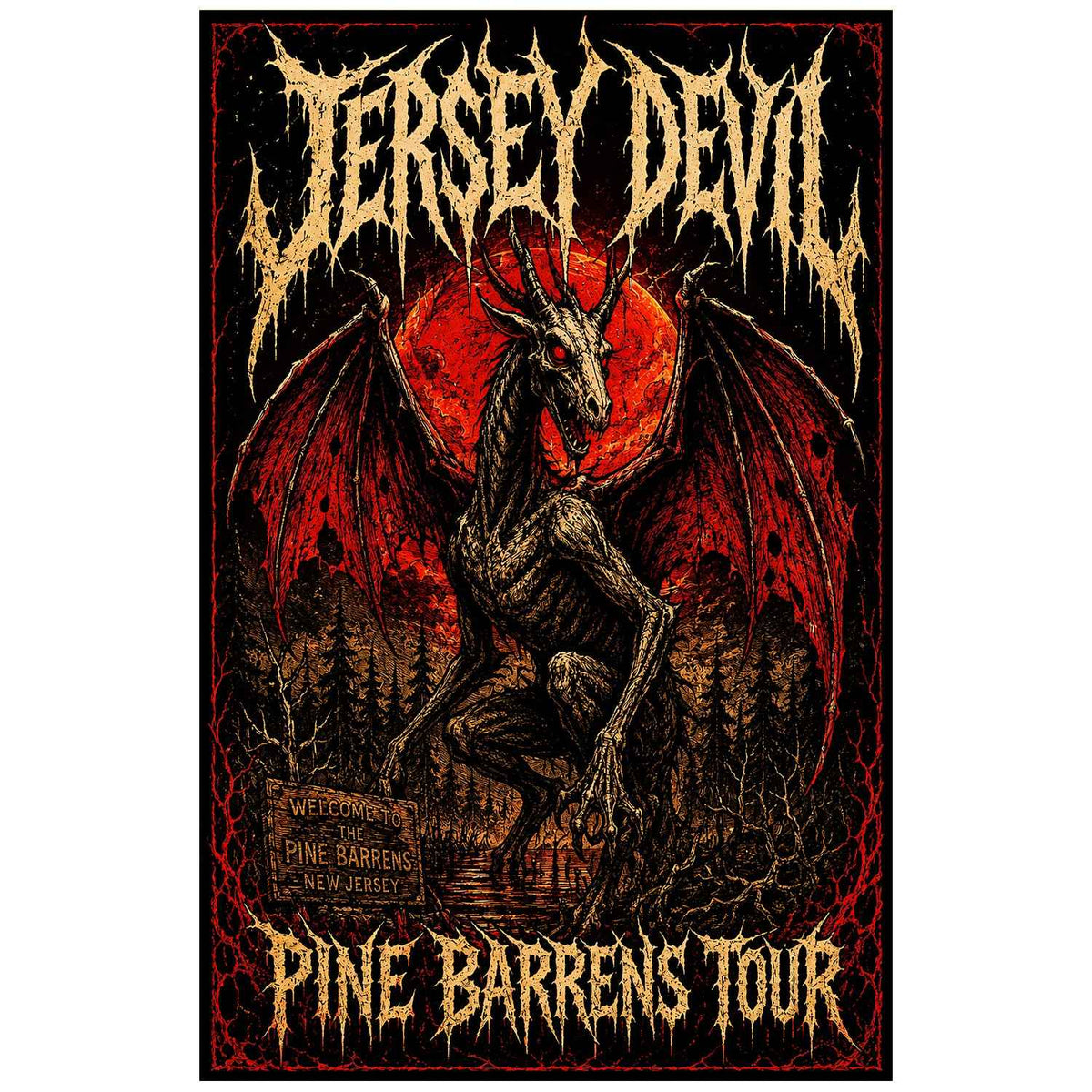 Wholesale ​Jersey Devil Pine Barrens Tour Print - Shady Front
