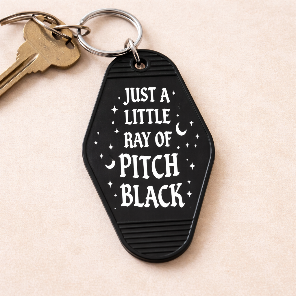 Wholesale ​Just a Little Ray of Pitch Black Room Keychain - Shady Front