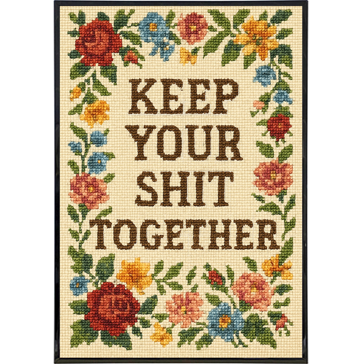 Wholesale ​Keep Your Sh-t Together Needlepoint Poster Print - Shady Front
