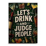 Wholesale ​Let's Drink and Judge People Greeting Card - Shady Front