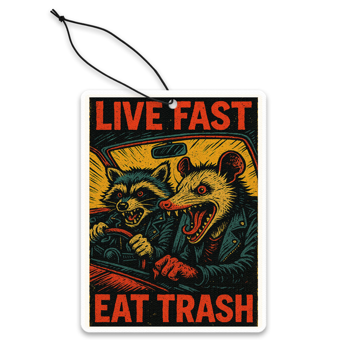 Wholesale ​Live Fast Eat Trash Air Freshener - Shady Front