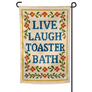 Wholesale ​Live Laugh Toaster Bath Needlepoint Garden Flag - Shady Front