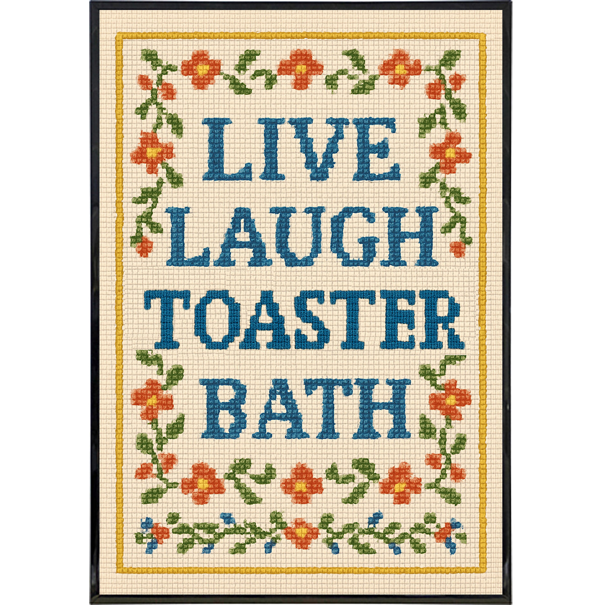 Wholesale ​Live Laugh Toaster Bath Needlepoint Poster Print - Shady Front