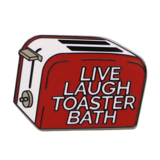 Wholesale ​Live Laugh Toaster Bath Enamel Pin - Shady Front