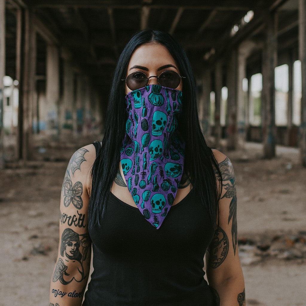 Wholesale ​Macabre Makeup Bandana - Shady Front