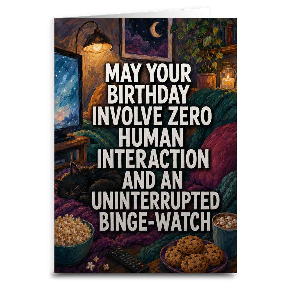 Wholesale ​Zero Human Interaction Funny Introvert Birthday Card - Shady Front