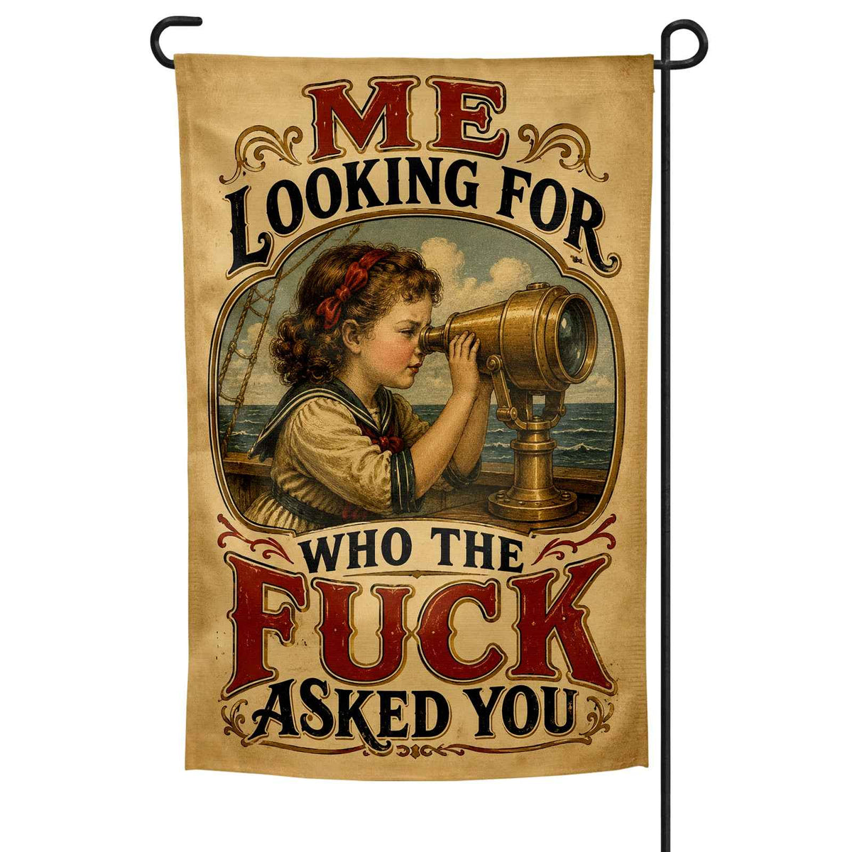 Wholesale ​Me Looking For Who the F-ck Asked You Garden Flag - Shady Front