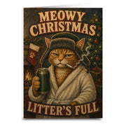 Wholesale ​Meowy Christmas Litters Full Christmas Card - Shady Front