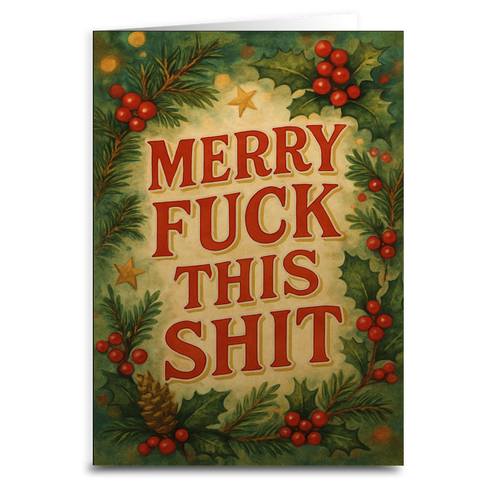 Wholesale ​Merry F-ck This Sh-t Christmas Card - Shady Front