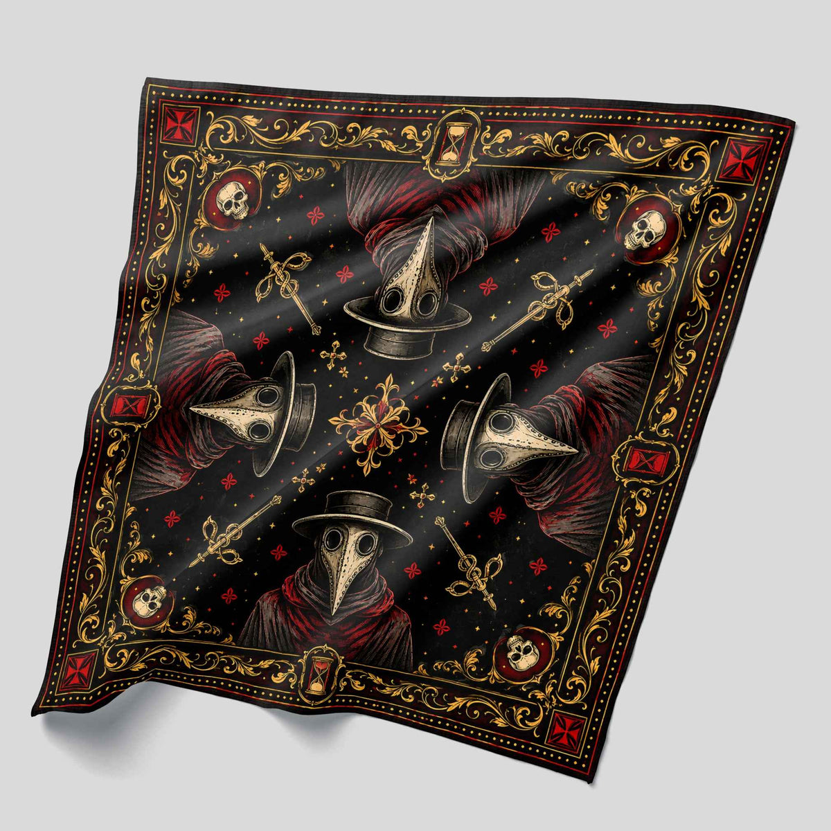 Wholesale ​Momento Mori Bandana - Shady Front