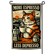 Wholesale ​More Espresso Less Depresso Garden Flag - Shady Front