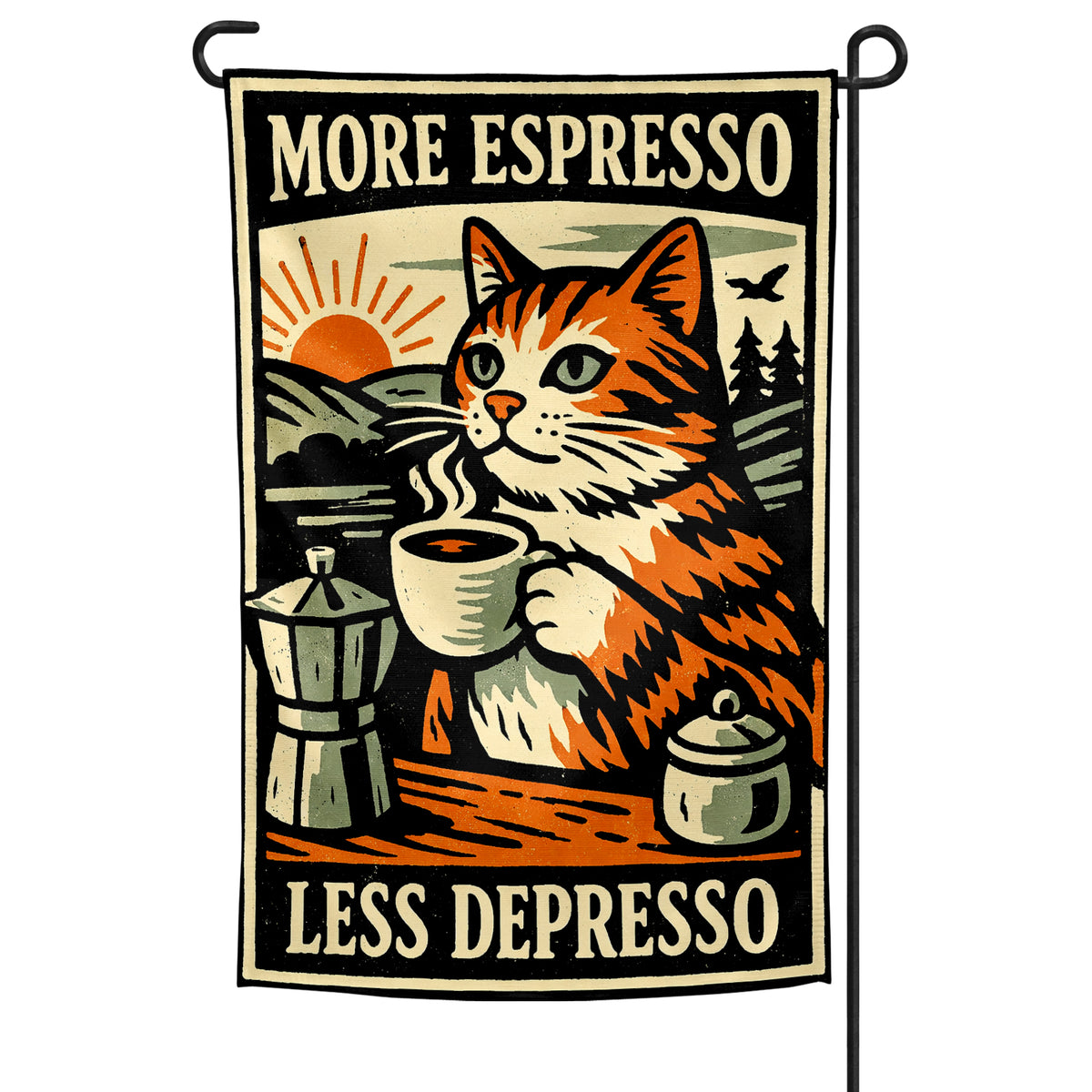 Wholesale ​More Espresso Less Depresso Garden Flag - Shady Front