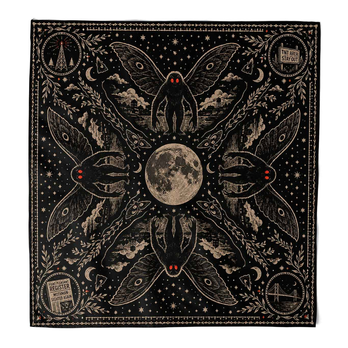 Wholesale ​Mothman Bandana - Shady Front