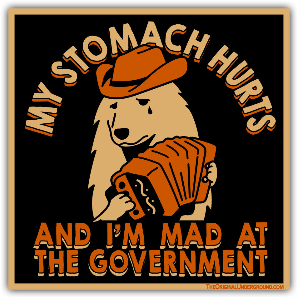 Wholesale ​My Stomach Hurts and I'm Mad at the Government Sticker - Shady Front