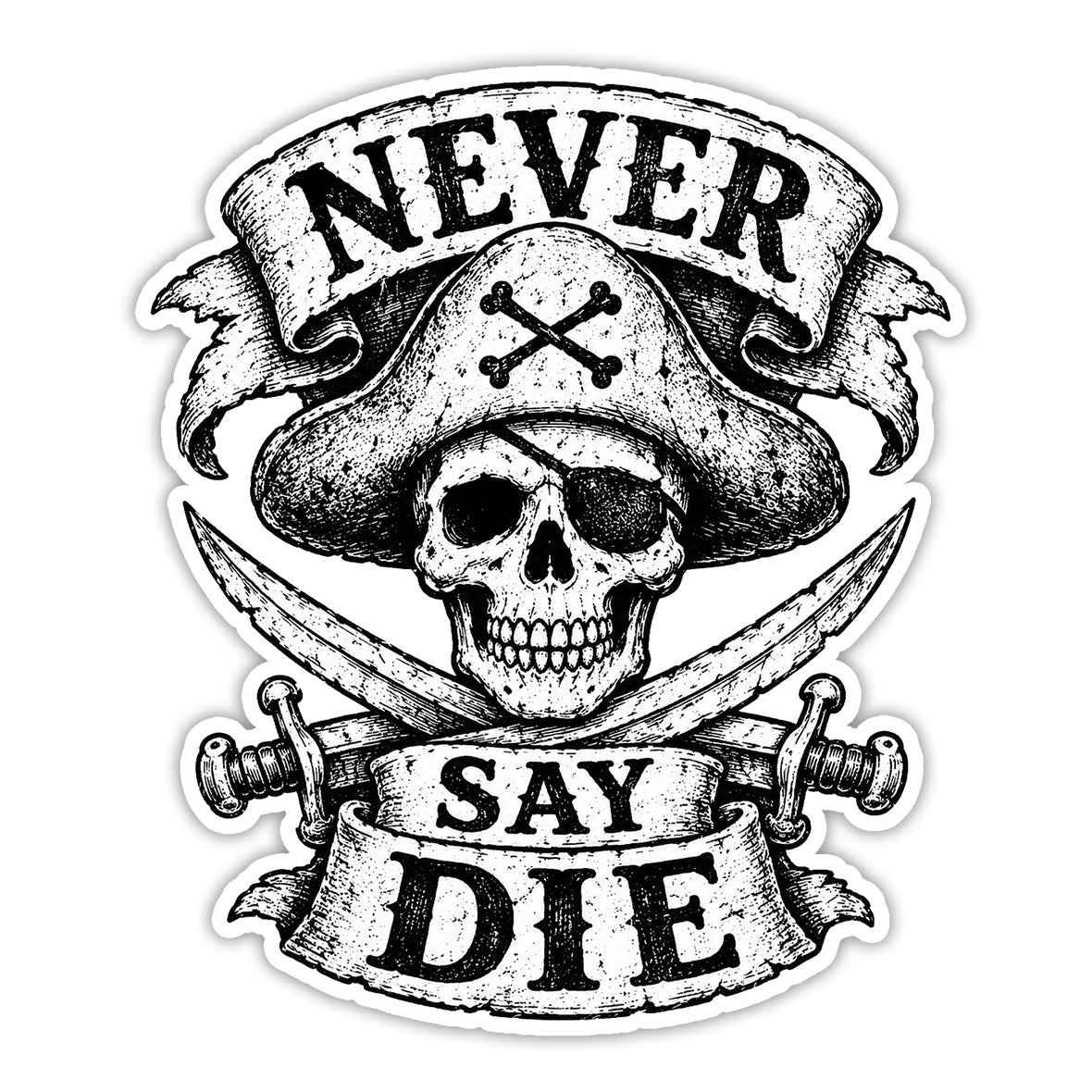Wholesale ​Never Say Die Sticker - Shady Front