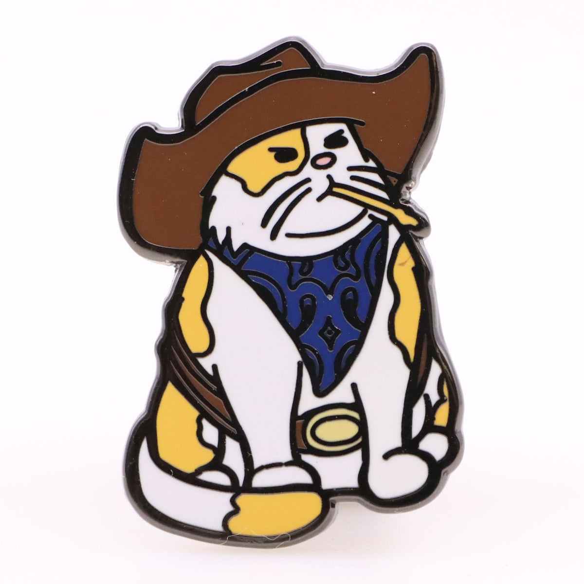 Wholesale ​Cowboy Cat Enamel Pin - Shady Front