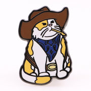 Wholesale ​Cowboy Cat Enamel Pin - Shady Front