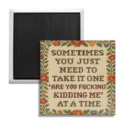 Wholesale ​One "Are You F - king Kidding Me" at a Time Fridge Magnet - Shady Front