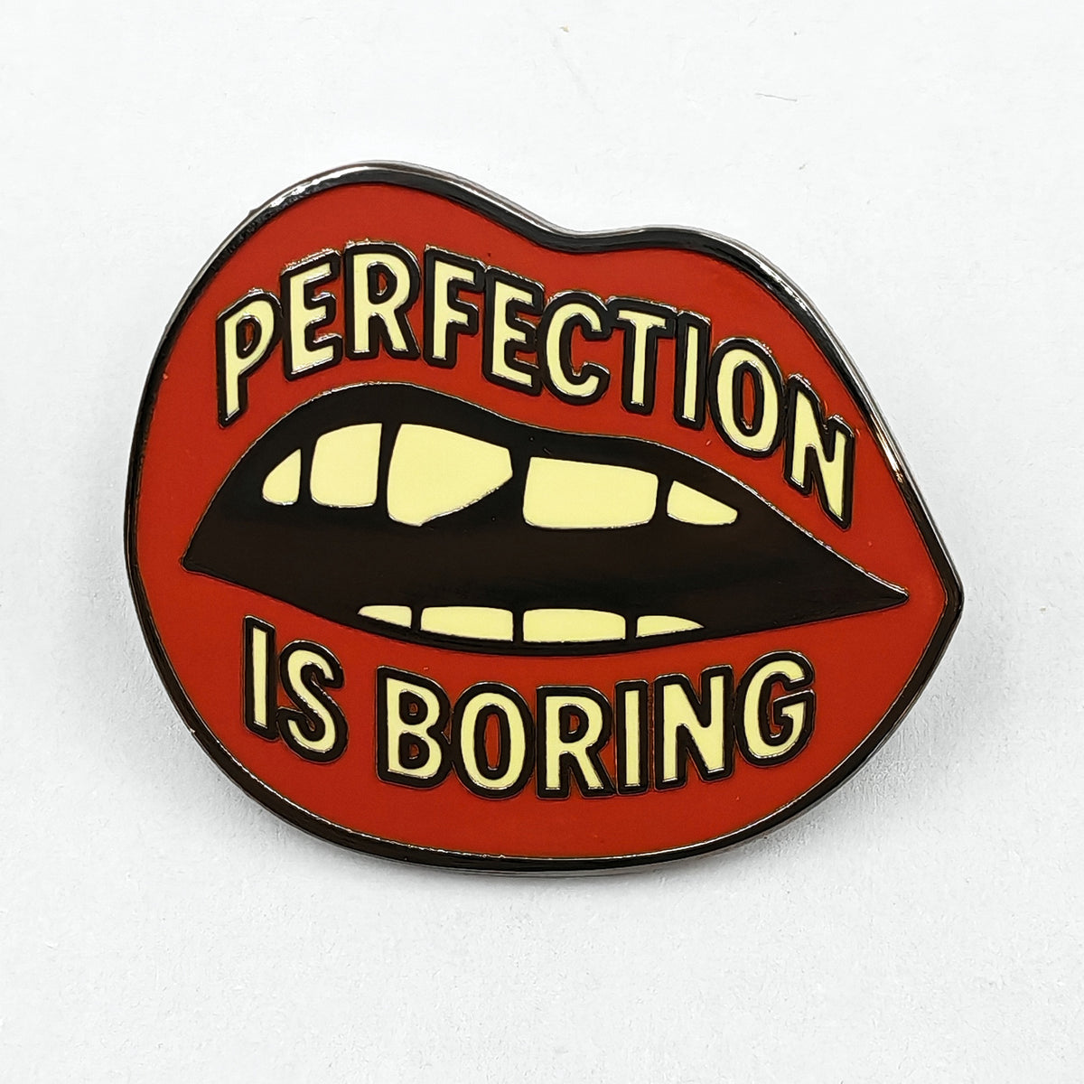 Wholesale ​Perfection is Boring Enamel Pin - Shady Front